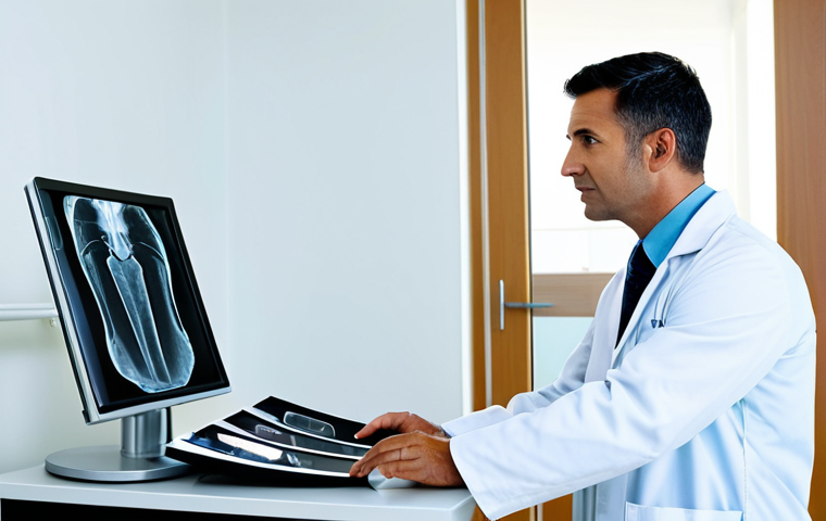 Doctor Explaining Procedure**
"A caring doctor, *médico atencioso*, fully clothed in a professional lab coat, explaining an X-ray procedure to a concerned parent near modern medical equipment in a brightly lit, clean hospital room. The child is present and appears calm. Emphasis on clear communication and reassurance. Safe for work, appropriate content, family-friendly, professional. Perfect anatomy, correct proportions, natural pose."
**