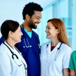 폐암 조기 검진 의료보험 적용 - **Prompt:** An inspiring and hopeful image depicting a diverse group of people, including medical pr...