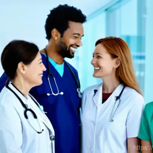 폐암 조기 검진 의료보험 적용 - **Prompt:** An inspiring and hopeful image depicting a diverse group of people, including medical pr...