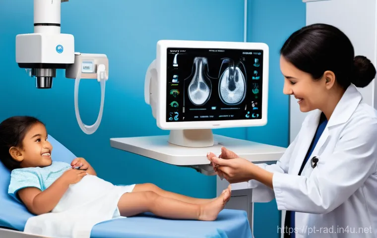 방사선과 진료 후기 - **Prompt:** A collaborative and informative scene in a doctor's office. A male doctor, in his 40s, w... 방사선과 진료 후기 - **Prompt:** A collaborative and informative scene in a doctor's office. A male doctor, in his 40s, w...